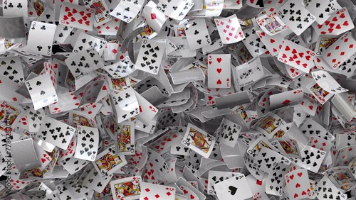 Dynamic Deck Animated Poker Card Transitions from edges appear from edges disappear.