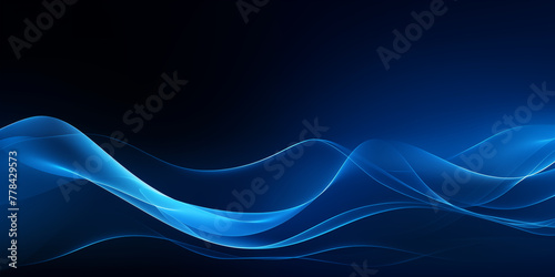 Blue minimal tech wavy lines abstract futuristic, abstract blue wave, abstract blue waves background, Futuristic technology style, Elegant background for business tech presentations 