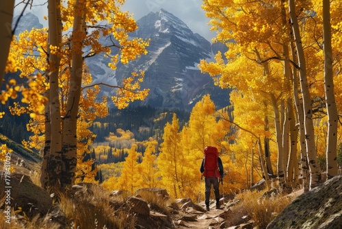 Explore Rocky Mountains: Golden Autumn Lake Trail for Hikers