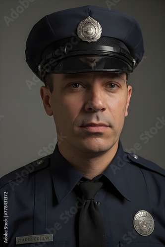 Cooperate shot of a POLICEMAN