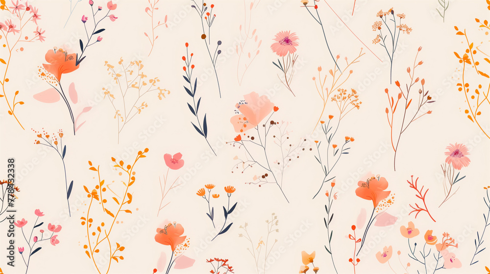 Flower pattern illustration background