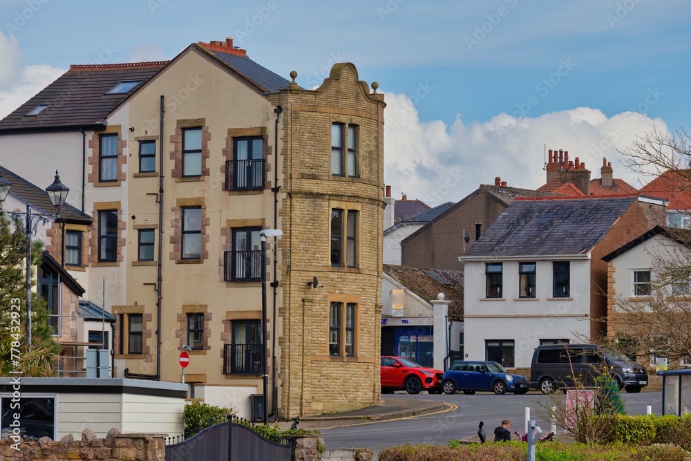 houses in the town in Heysham
