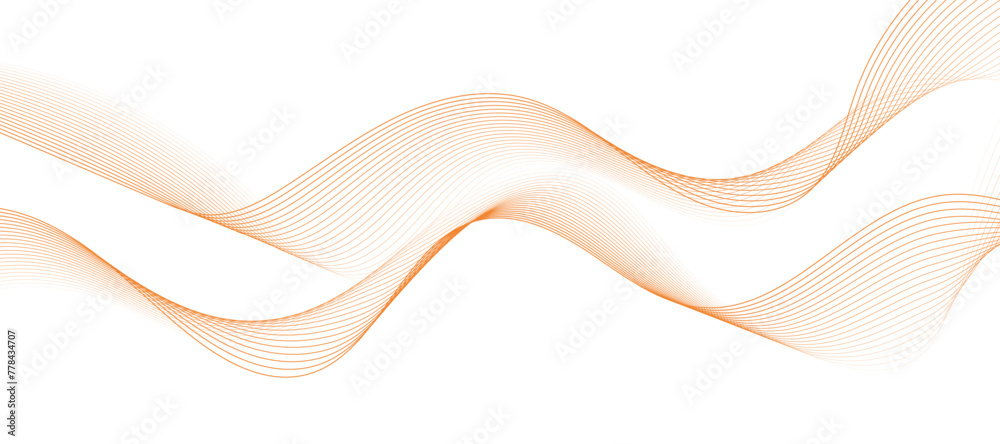 Abstract wave element for design. Digital frequency track equalizer. Stylized line art background. Vector illustration. Wave with lines created using blend tool. Curved wavy line, smooth stripe.

