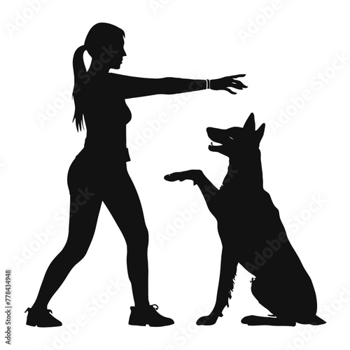 Dog training Silhouette