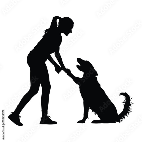 Dog training Silhouette