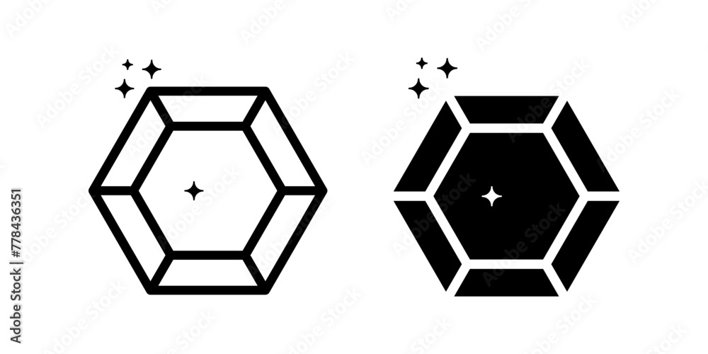 Diamond icon. flat illustration of vector icon for web Diamond icon. flat illustration of vector icon for web