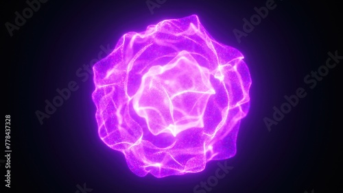 Abstract Energy ball. Computer generated 3d render