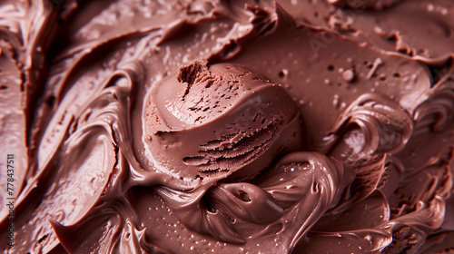 Foto de cerca de una helado de chocolate