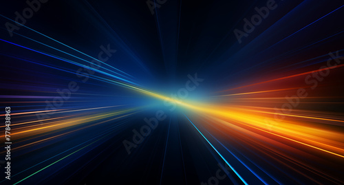 Technology abstract background Digital line dot and colorful bokeh, vibrant spectrum wave abstract. abstract background