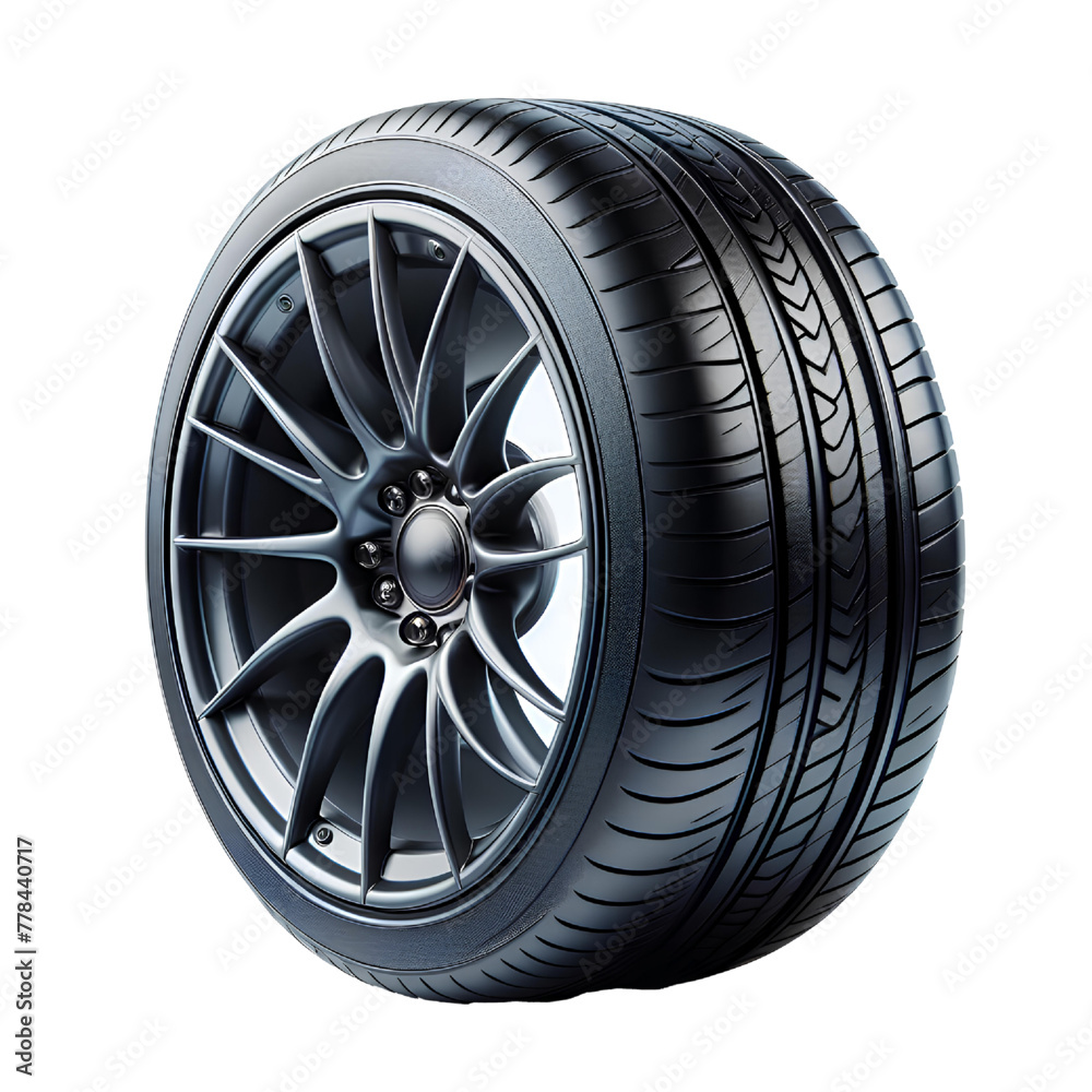 car tires isolated on white background