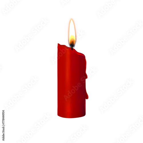 Realistic Burning Candle, Halloween Candle PNG, Red Candle Transparent, melting wax, melting candle, 