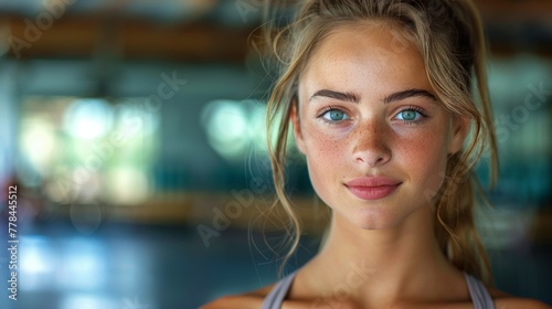 Woman With Blue Eyes Posing