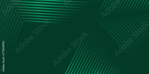 Dark Green background. Modern lines curves abstract presentation background. Luxury paper cut background