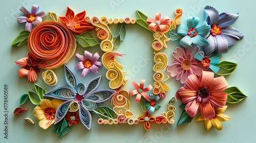 Quilling Artwork  Detailed Mandala with Rich Colors and Intricate Patterns