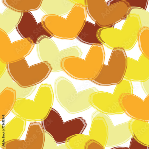 Seamless pattern. Multicolored hearts.