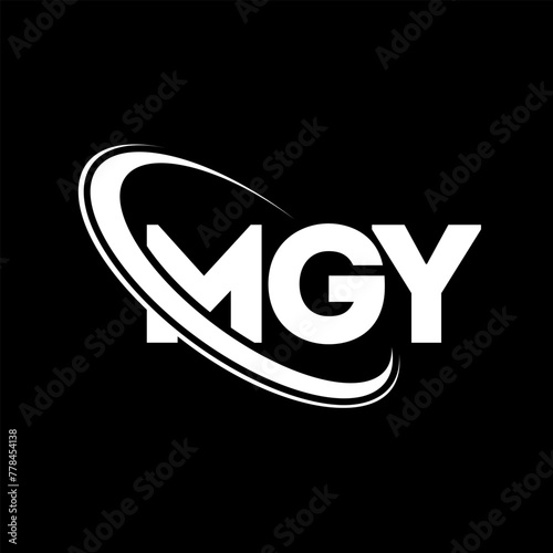 MGY logo. MGY letter. MGY letter logo design. Initials MGY logo linked with circle and uppercase monogram logo. MGY typography for technology, business and real estate brand. photo