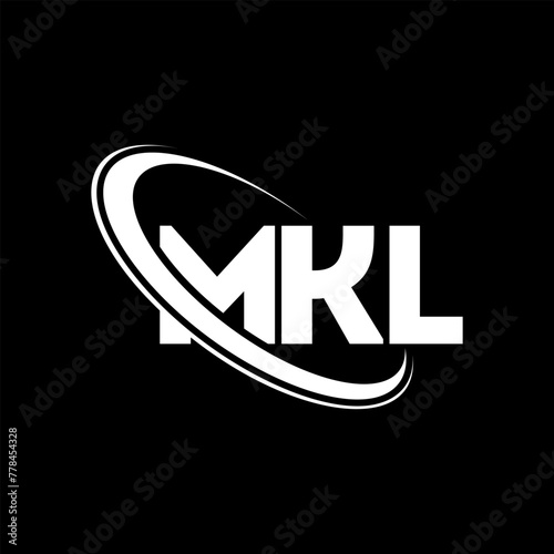 MKL logo. MKL letter. MKL letter logo design. Initials MKL logo linked with circle and uppercase monogram logo. MKL typography for technology, business and real estate brand. photo