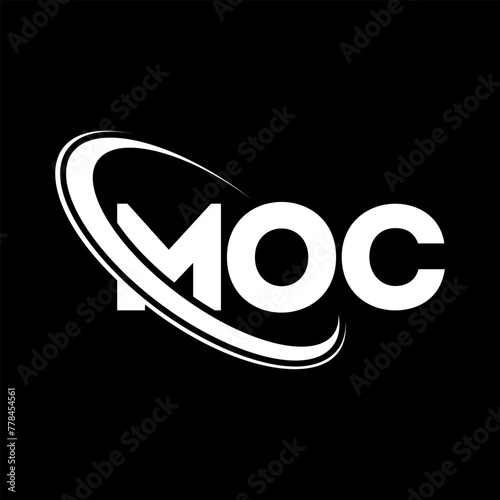 MOC logo. MOC letter. MOC letter logo design. Initials MOC logo linked with circle and uppercase monogram logo. MOC typography for technology, business and real estate brand.
