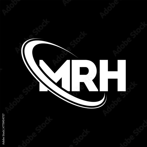 MRH logo. MRH letter. MRH letter logo design. Initials MRH logo linked with circle and uppercase monogram logo. MRH typography for technology, business and real estate brand. photo