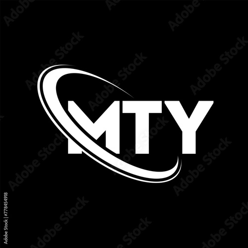 MTY logo. MTY letter. MTY letter logo design. Initials MTY logo linked with circle and uppercase monogram logo. MTY typography for technology, business and real estate brand. photo