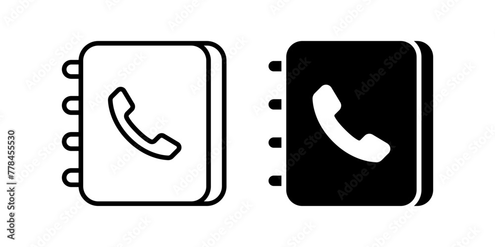 Phone Book icon.  Contact sign. for mobile concept and web design. vector illustration