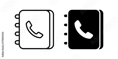 Phone Book icon.  Contact sign. for mobile concept and web design. vector illustration