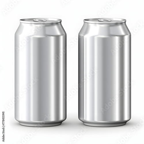 Aluminum silver beverage can AI generative