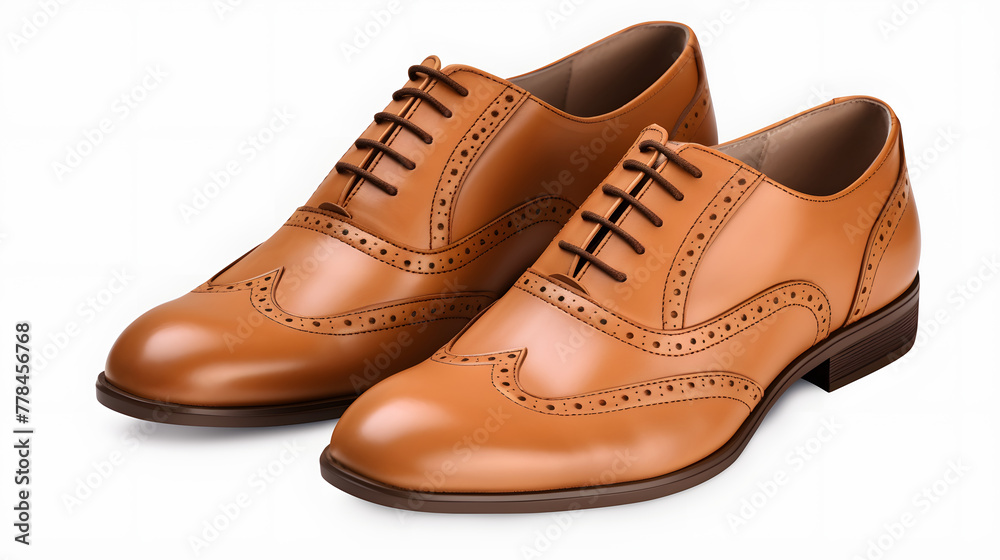 brown leather shoe AI generative