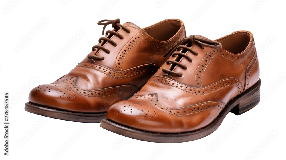 brown leather shoe AI generative