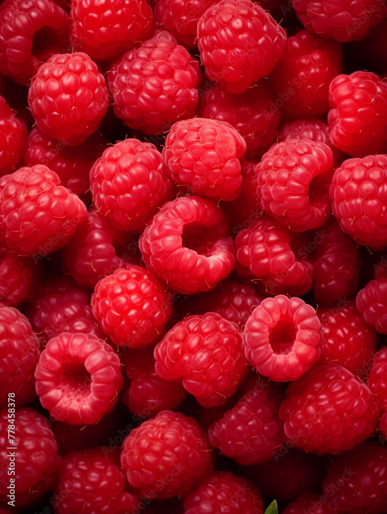 close up of raspberries