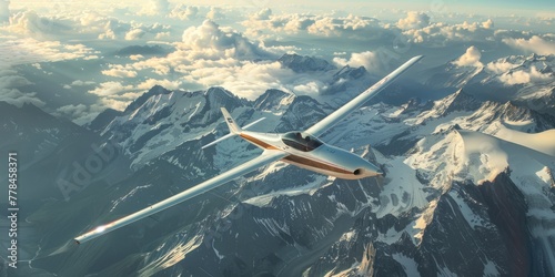 Glider Adventure: A Scenic Flight Over the Majestic Mountains