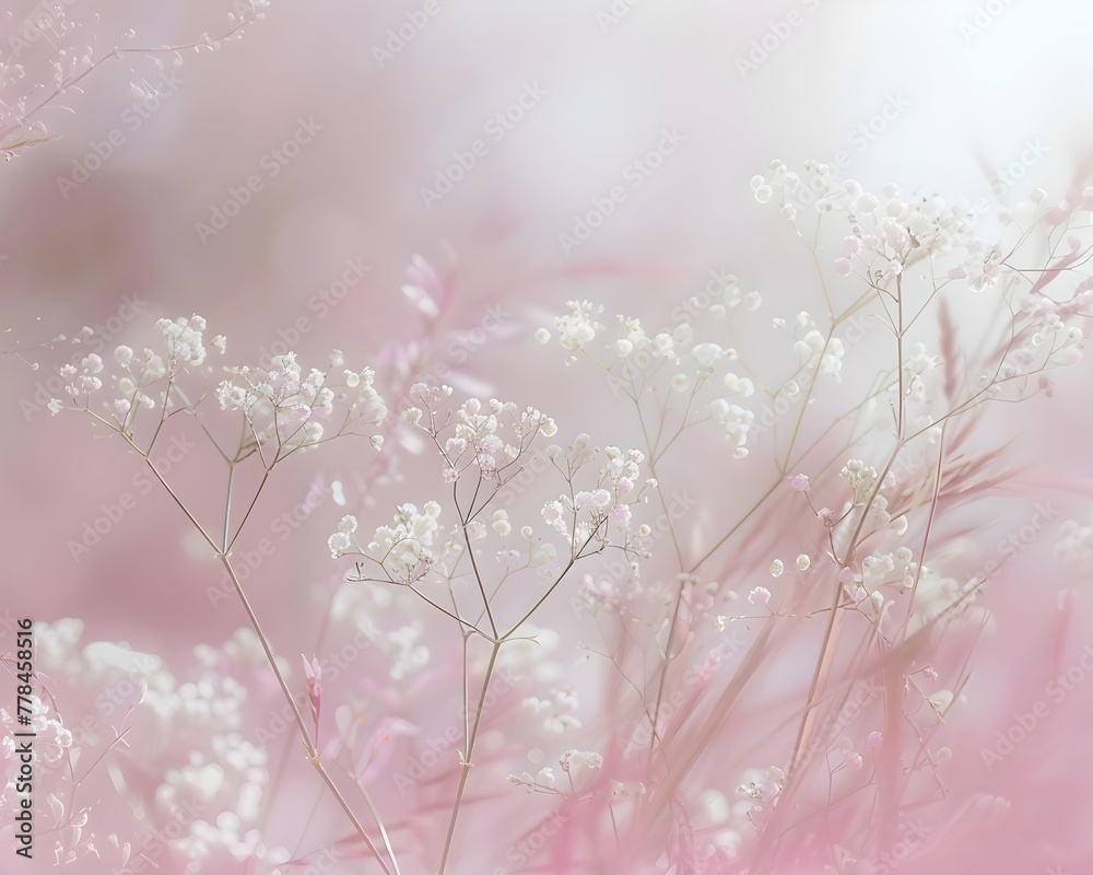 Pastel Dreams Emanating from a Field of Babys Breath
