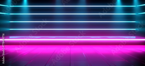 neon lights and glowing neon strips