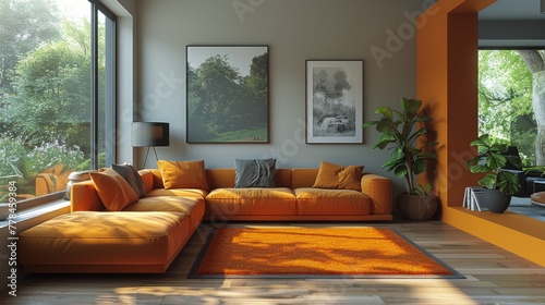 A Living Room With Furniture and Painting