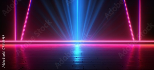 neonlit light projection background design