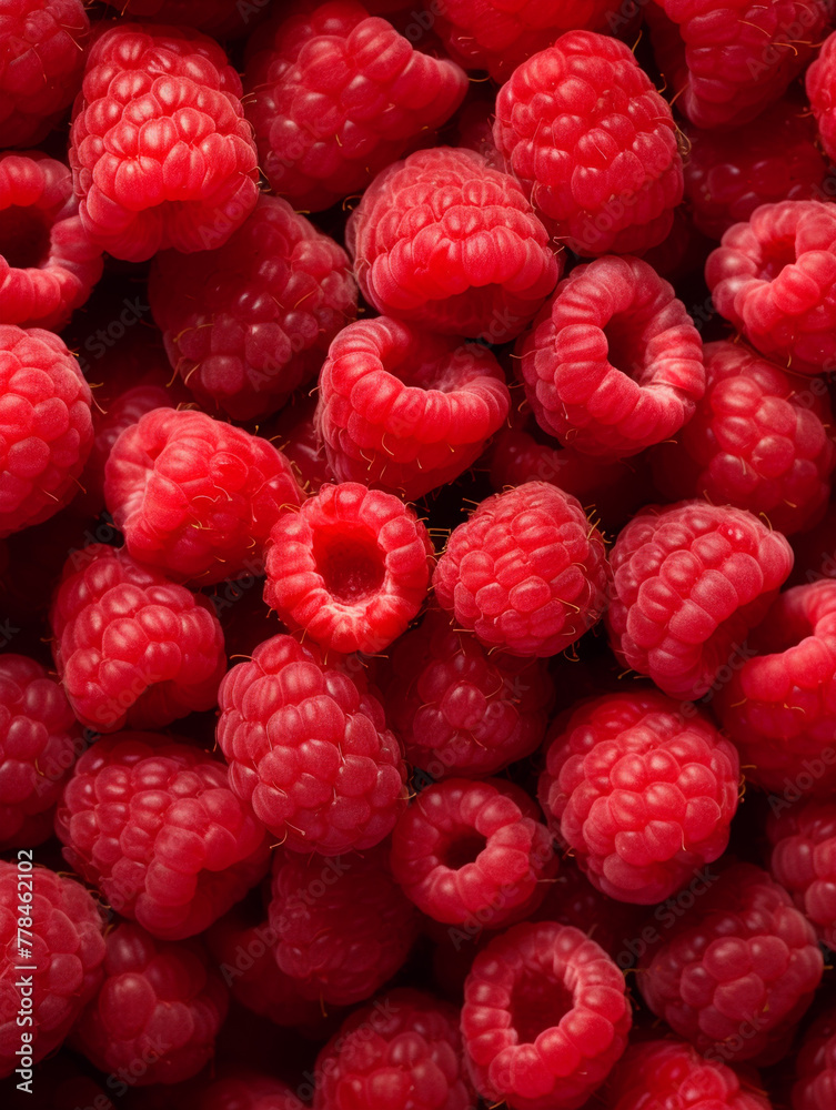 close up of raspberries