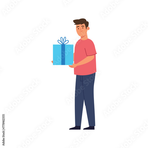 gender reveal man with gift