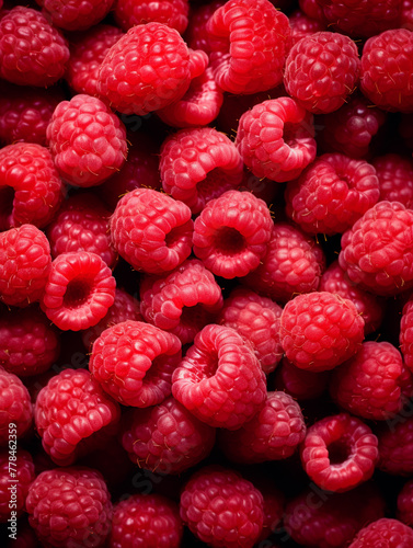 close up of raspberries
