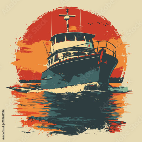 ship in the sea