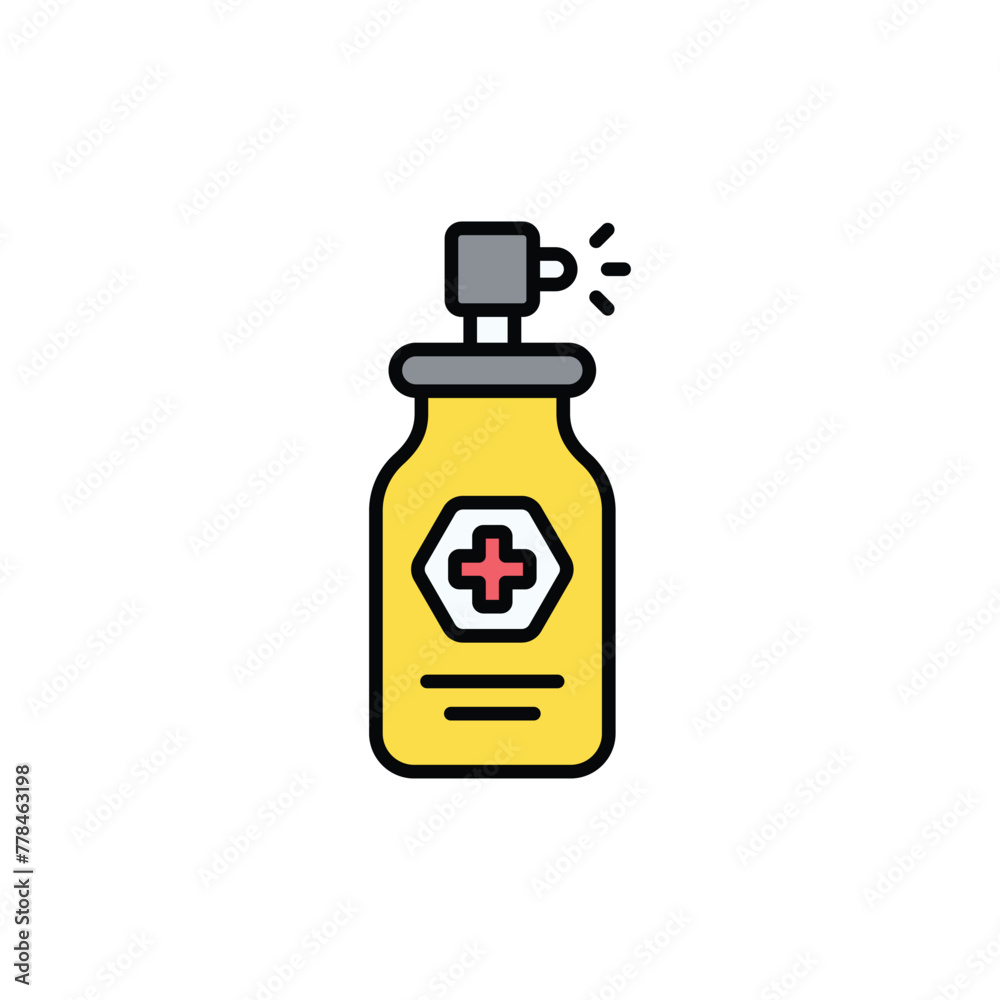 Fototapeta premium Antiseptic icon design with white background stock illustration