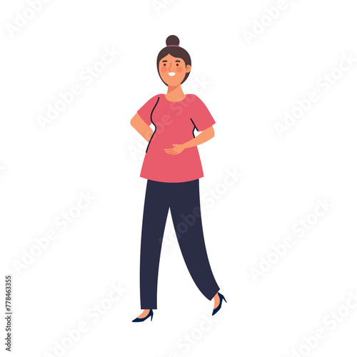 gender reveal pregnant woman happy