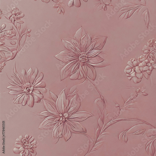 Background imitating a natural leather product with a floral pattern.