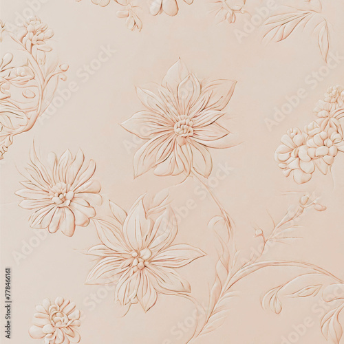 Background imitating a natural leather product with a floral pattern.
