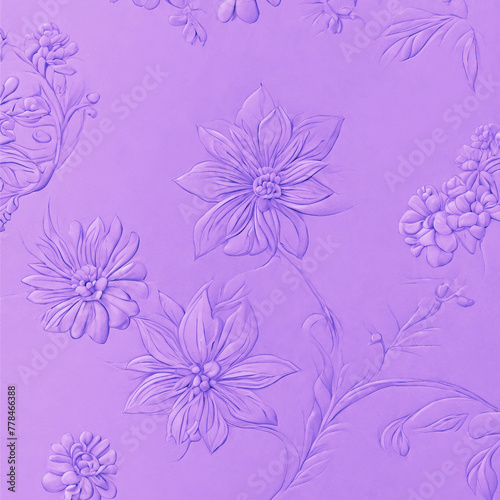 Background imitating a natural leather product with a floral pattern.