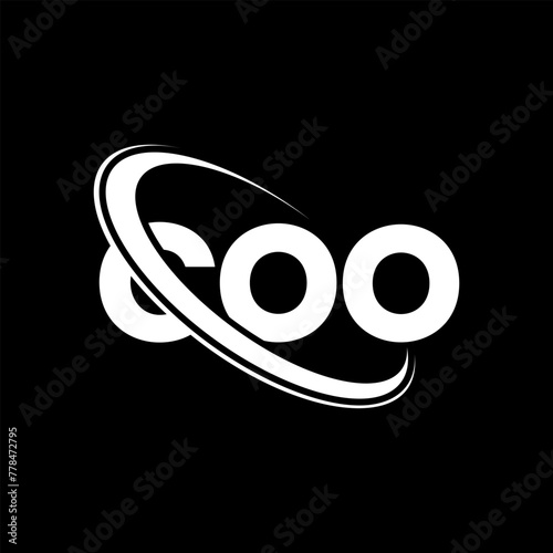 COO logo. COO letter. COO letter logo design. Initials COO logo linked with circle and uppercase monogram logo. COO typography for technology, business and real estate brand.