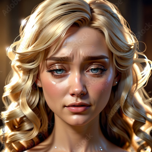 Game Avatar Character Art - Female Blonde Princess 01