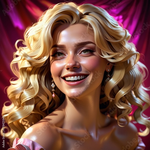 Game Avatar Character Art - Female Blonde Princess 01