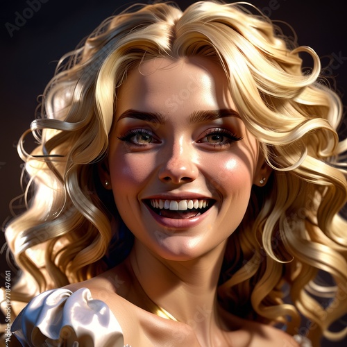 Game Avatar Character Art - Female Blonde Princess 01