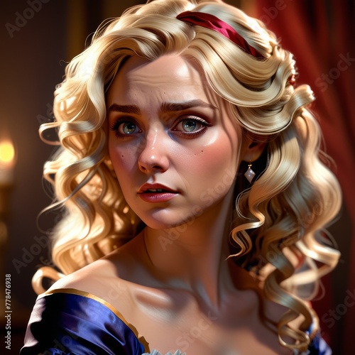 Game Avatar Character Art - Female Blonde Princess 01