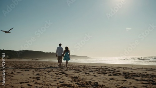 People walking on the beach